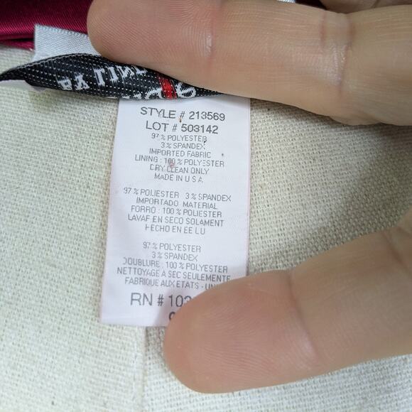 Vintage Nites Prom Dress Midi Maxi Gown 10 Red Ruffle Glam Satin Goth Retro Bow - Picture 10 of 10